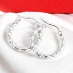 Silver hoop earrings