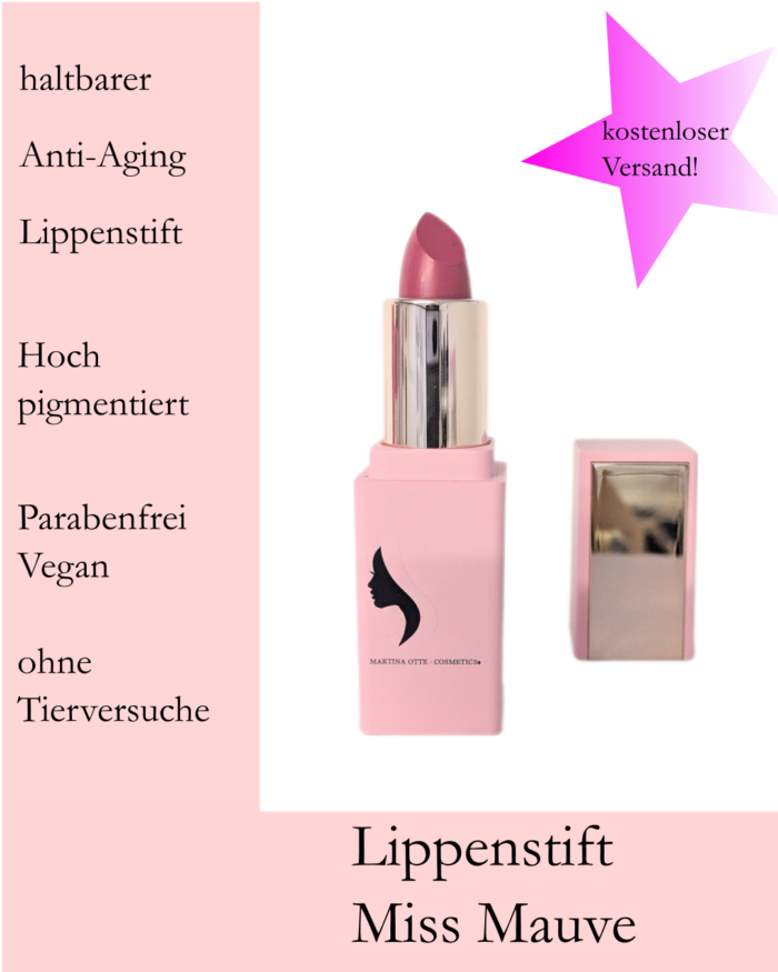 Lippenstift Miss Mauve aus der Heartbeat Collection von Martina Otte Cosmetics®