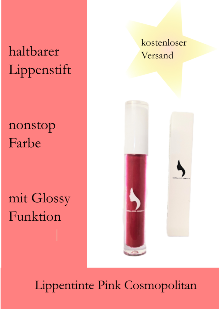 24h. Lippentinte Pink Cosmopolitan aus der La Passione Collection von Martina Otte Cosmetics®