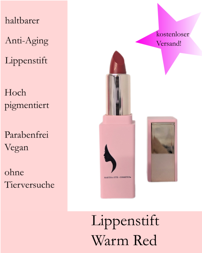 Lippenstift Warm Red aus der Heartbeat Collection von Martina Otte Cosmetics®