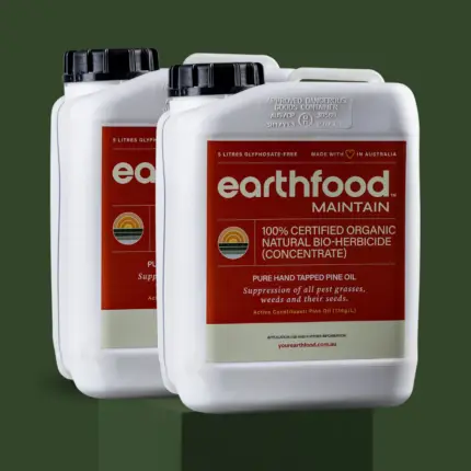 Earthfood Maintain - 5L Concentrate Organic Glyphosate-Free Weed Control Dual Pack