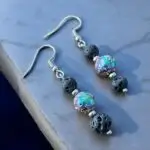 Lava Rock Dangling Earrings