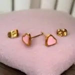 These adorable pink enamel heart stud earrings are the perfect accessory for any little girl who loves to shine. With their charming design and elegant finish, they add a touch of sweetness to any outfit. Lightweight and comfortable, these earrings are ideal for everyday wear or special occasions, making them a delightful gift for birthdays or holidays PSST Adults can wear these beauties too !!