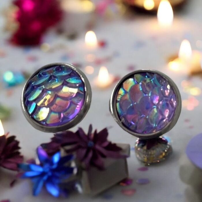 Mermaid inspired stud earrings